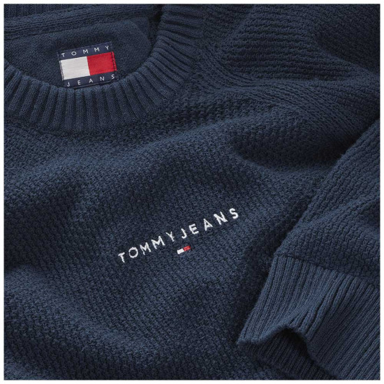 Tommy Hilfiger Ανδρική πλεκτή μπλούζα Slim Raglan Linear Sweater